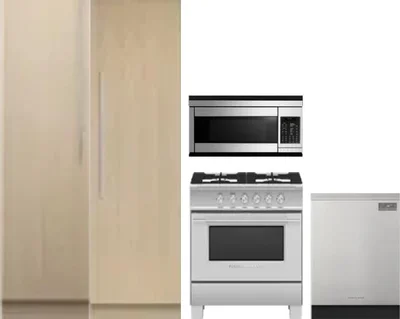 5 Piece Package Includes Refrigerator, Freezer, Range, Microwave And Dishwasher